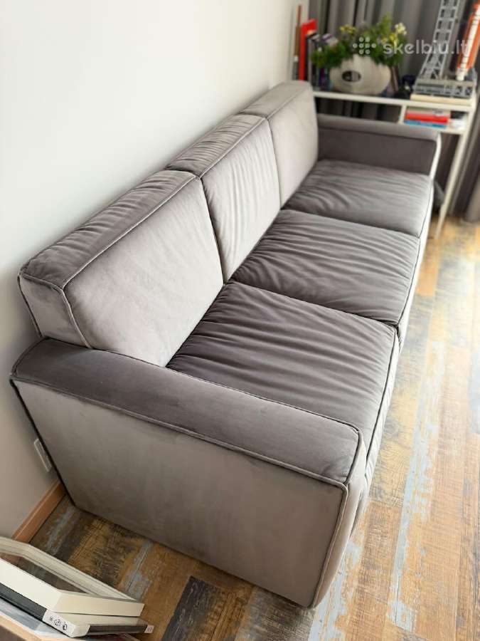 Mažai naudota pilka trivietė sofa - nuotraukos Nr. 2