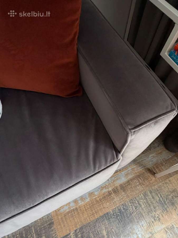 Mažai naudota pilka trivietė sofa - nuotraukos Nr. 8