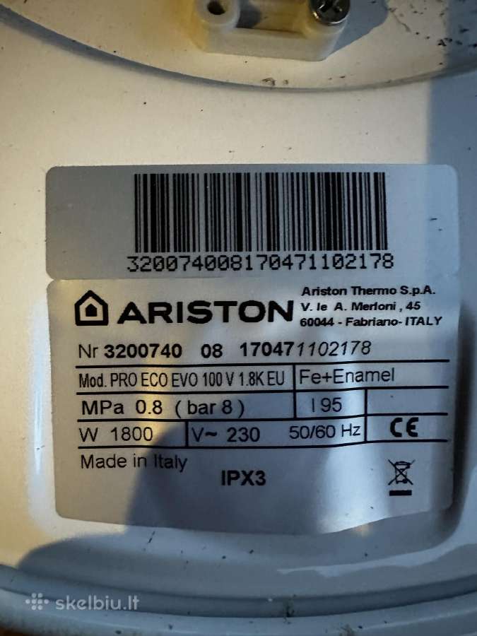Ariston elektrinis boileris 95l - nuotraukos Nr. 4