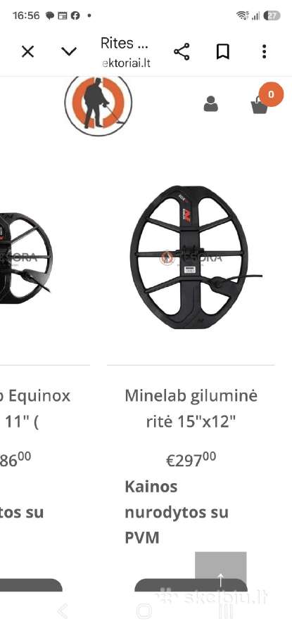 Parduodu nauja minelab equinox rite 15x12 - nuotraukos Nr. 5