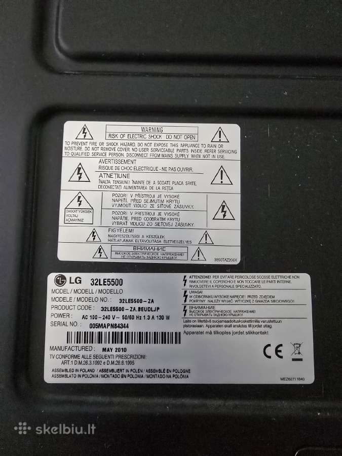 LG televizorius 32colių su laikikliu pakabinimui - nuotraukos Nr. 3