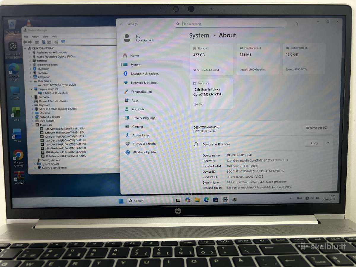 Hp probook 450 G9 - nuotraukos Nr. 2