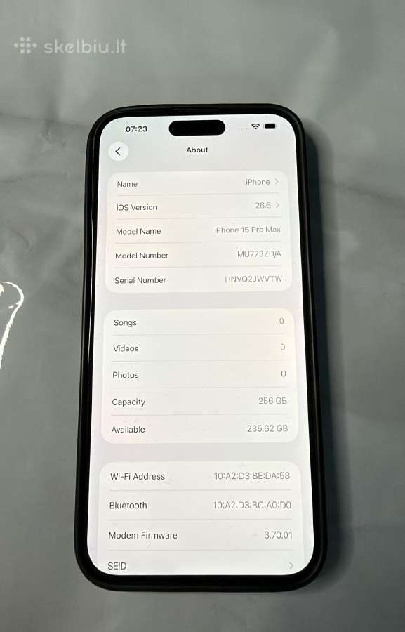 iPhone 15 pro max 256gb - nuotraukos Nr. 4
