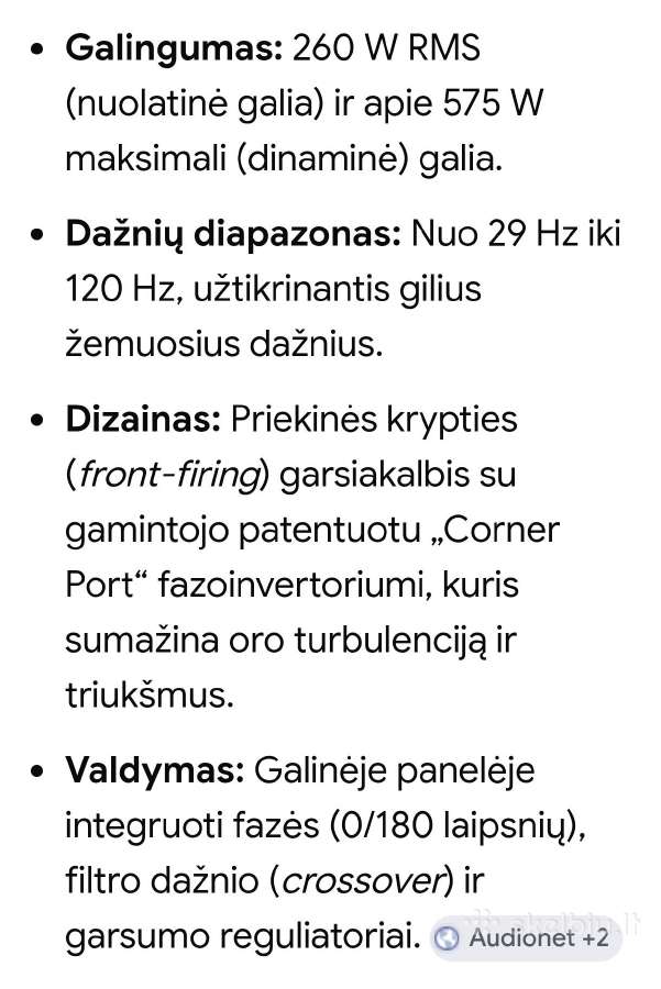 Klipsch Sw-10 žemų dažnių kolonėlė - nuotraukos Nr. 5