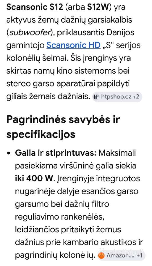 Klipsch Sw-10 žemų dažnių kolonėlė - nuotraukos Nr. 11