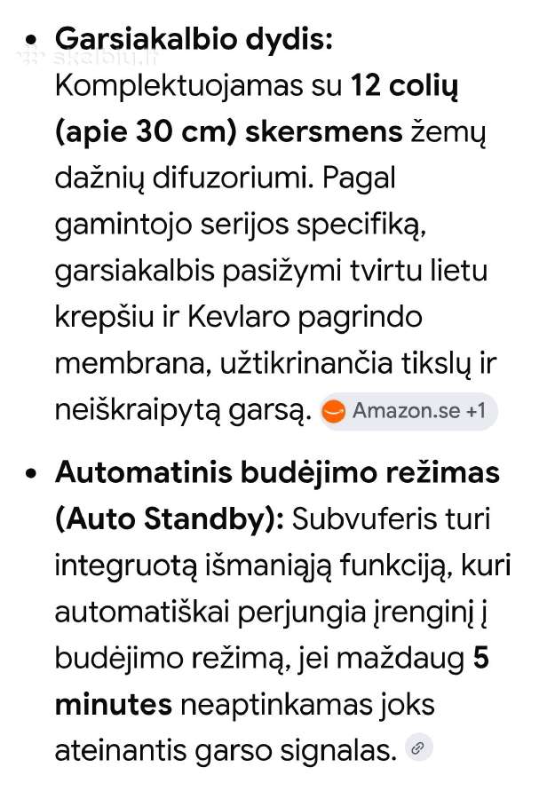 Klipsch Sw-10 žemų dažnių kolonėlė - nuotraukos Nr. 12