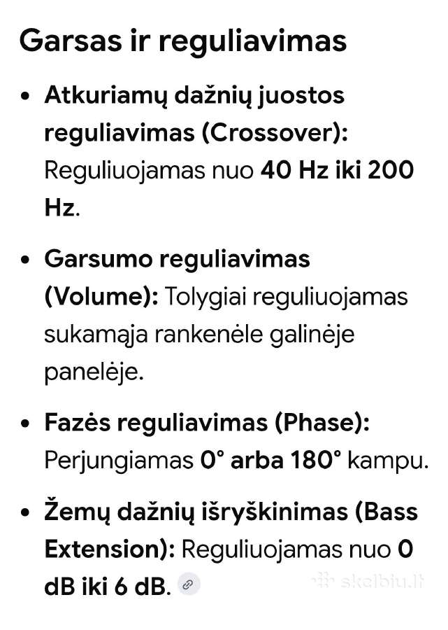 Klipsch Sw-10 žemų dažnių kolonėlė - nuotraukos Nr. 14
