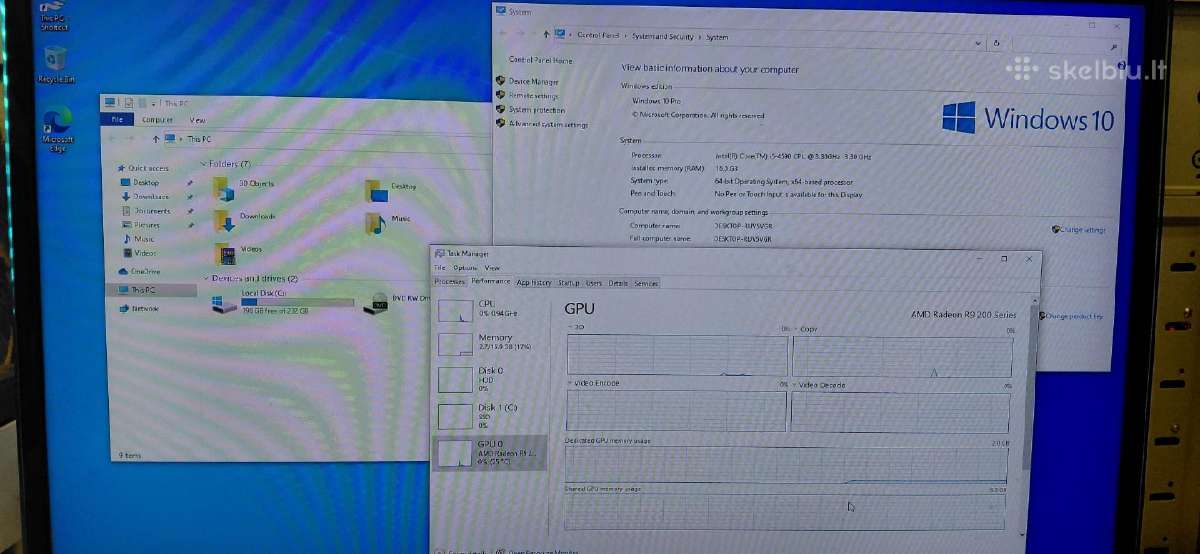 Pc, i5 4590, R9 270x, 16gb RAM, 240gb SSD - nuotraukos Nr. 3