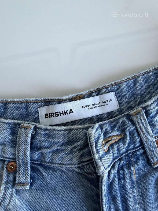 Bershka šviesiai mėlyni džinsai - nuotraukos Nr. 2