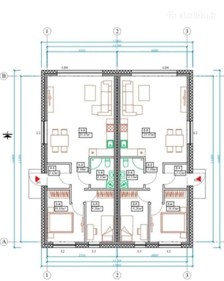 Naujas kotedžas 73 m2 Sendvario sen. - nuotraukos Nr. 5