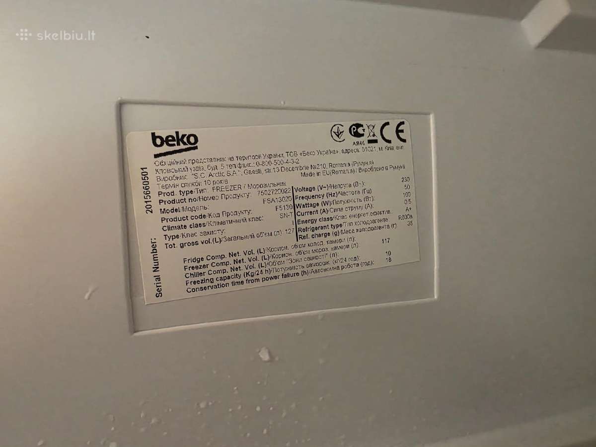 Šaldiklis Beko Fsa13020 - nuotraukos Nr. 6