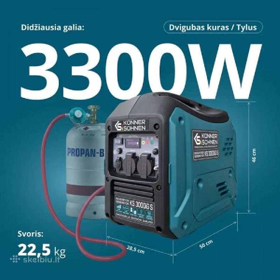 Ks 3000ig S Benzininis/dujinis generatorius Konner - nuotraukos Nr. 2