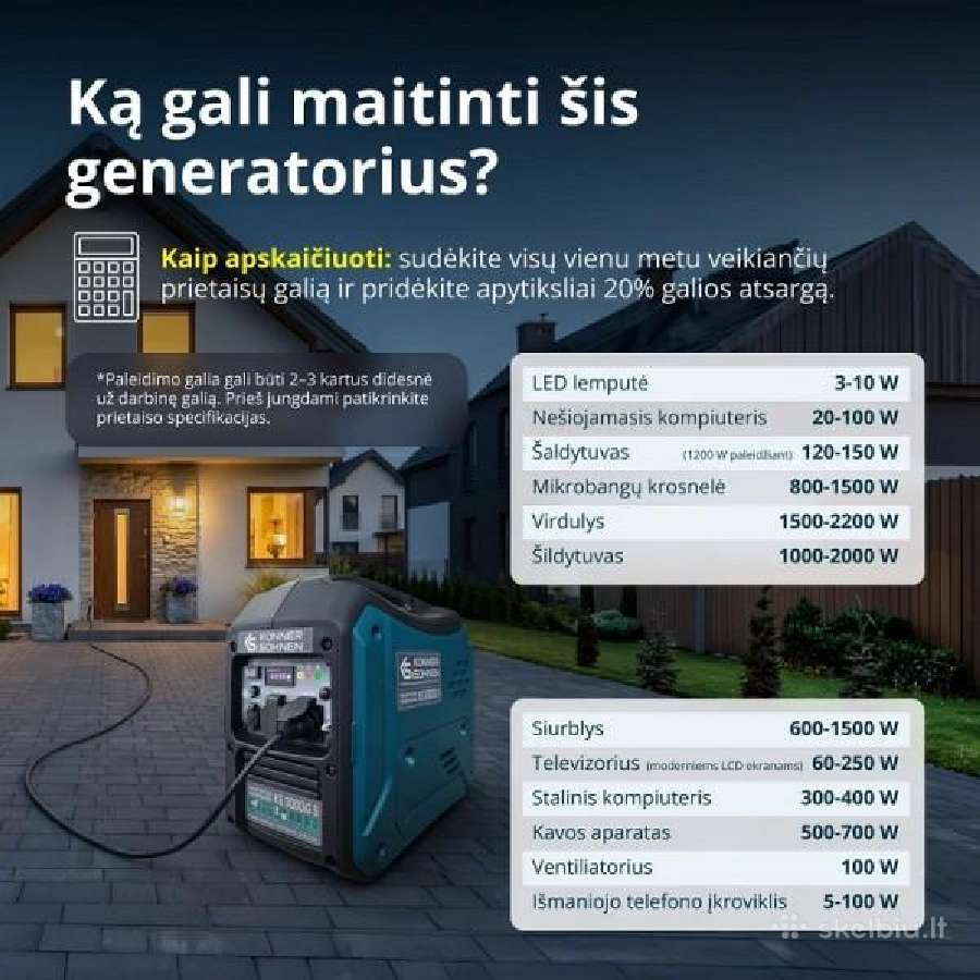 Ks 3000ig S Benzininis/dujinis generatorius Konner - nuotraukos Nr. 4