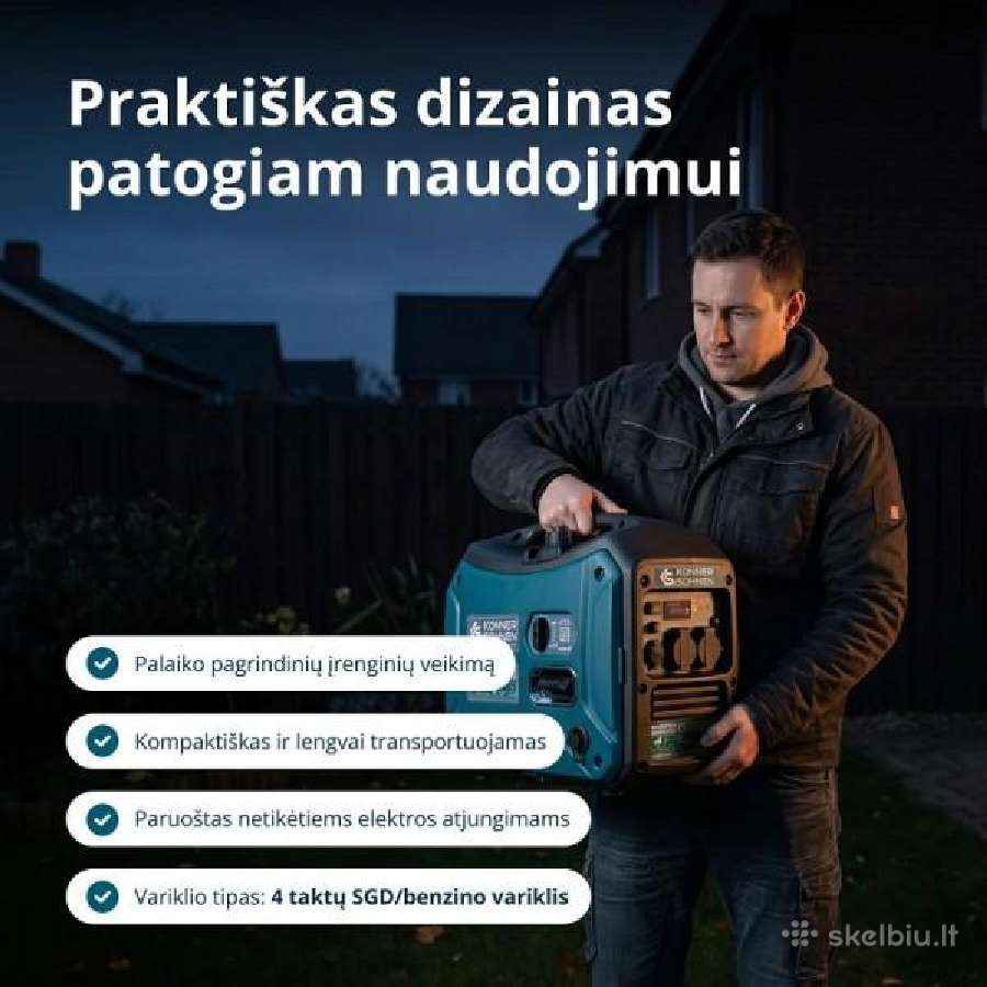 Ks 3000ig S Benzininis/dujinis generatorius Konner - nuotraukos Nr. 5
