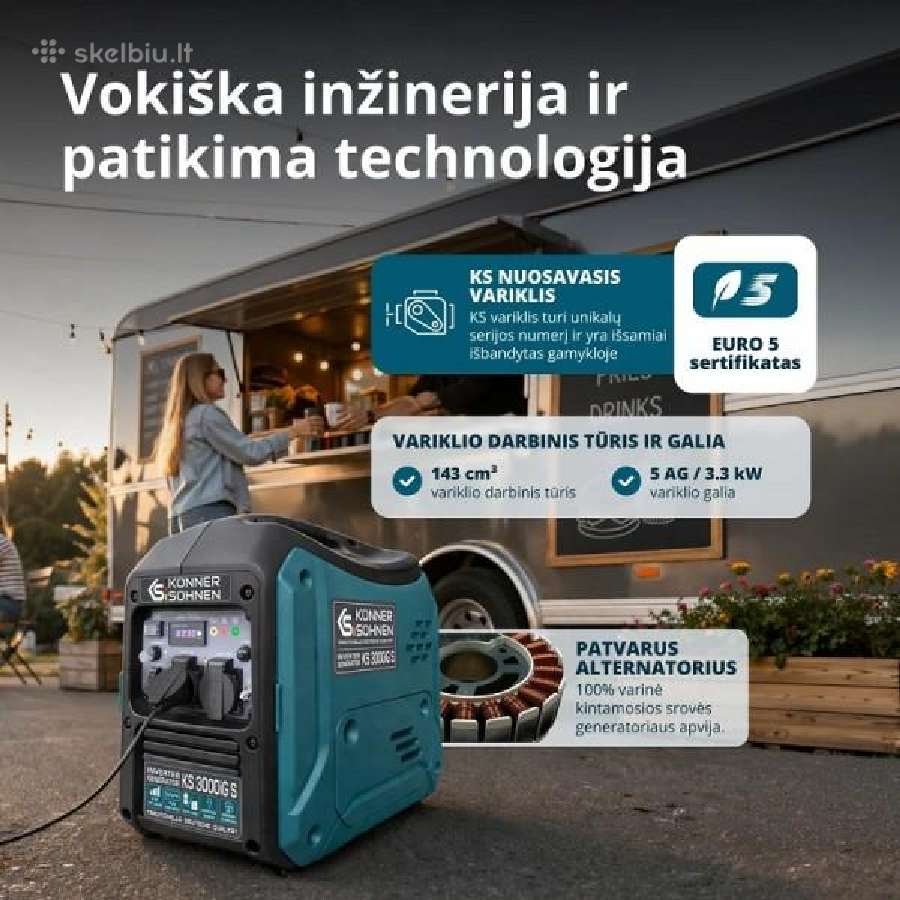 Ks 3000ig S Benzininis/dujinis generatorius Konner - nuotraukos Nr. 6