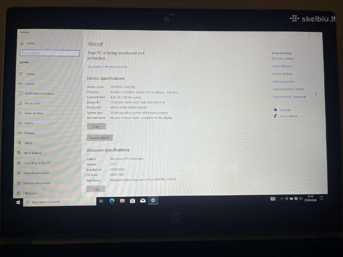 Hp Probook 450 g5 - nuotraukos Nr. 3
