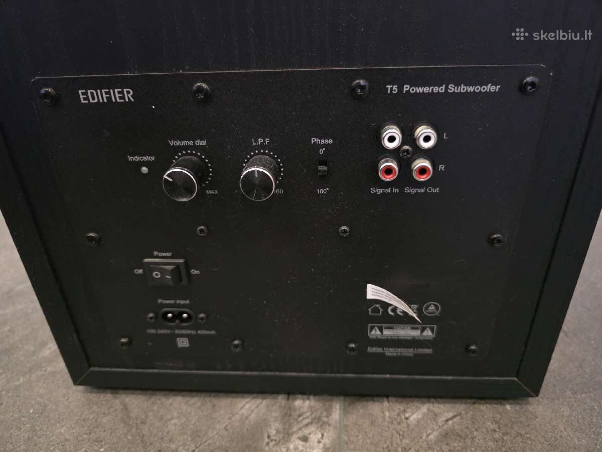 Aktyvi žemų dažnių kolonėlė Edifier T5 70w - nuotraukos Nr. 5