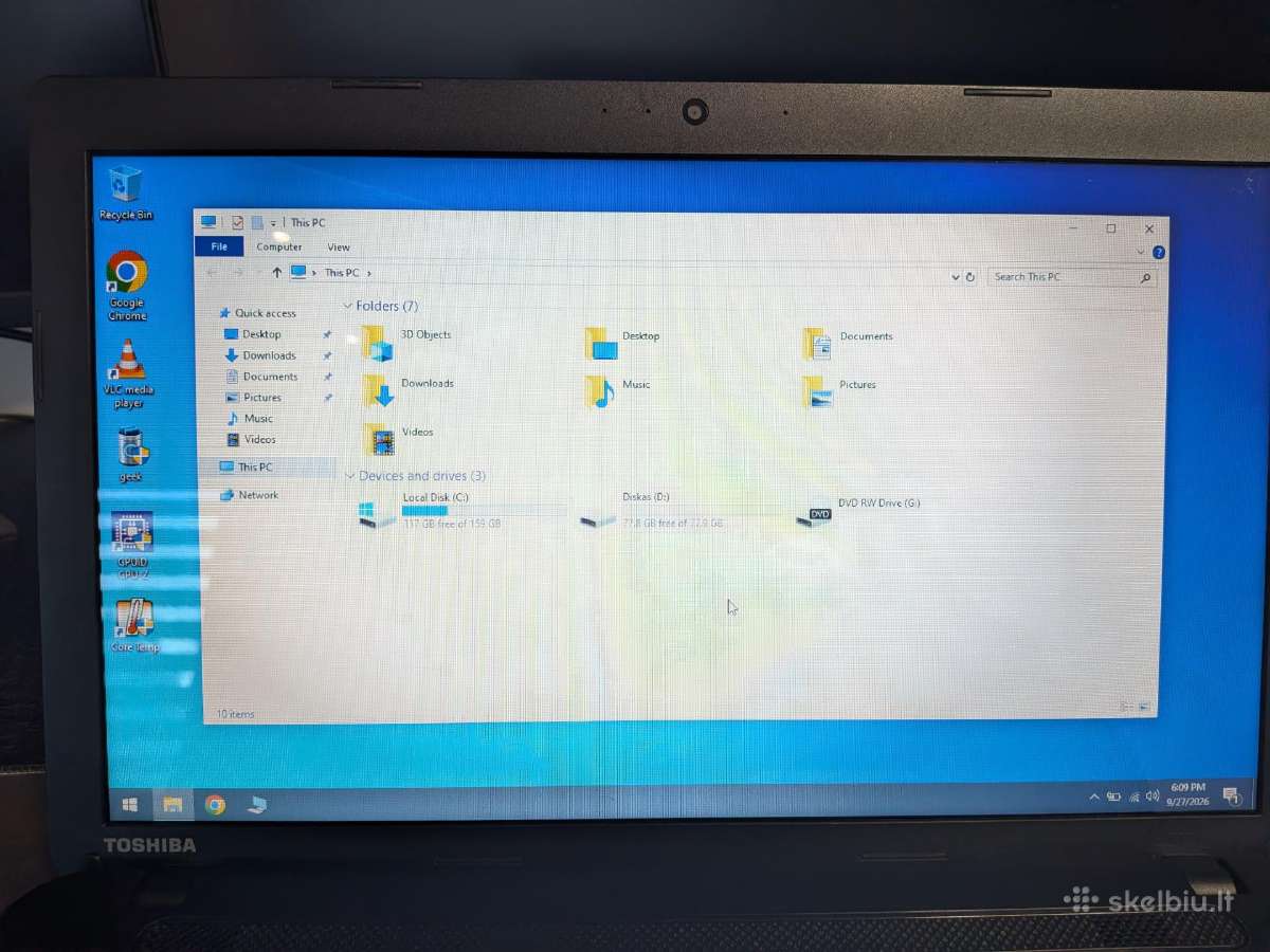Toshiba C50-a 8gb RAM 256gb SSD Win10 Paruoštas - nuotraukos Nr. 9