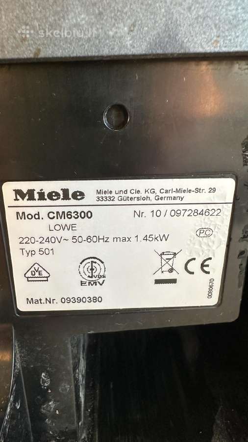 Kavos aparatas Miele Cm6300 - nuotraukos Nr. 12