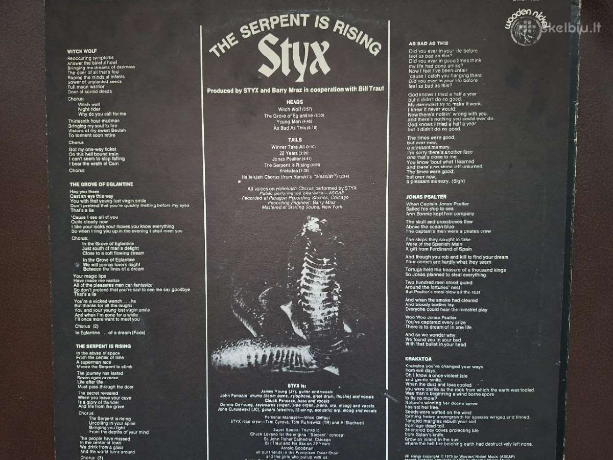 Styx 1973 "The Serpent Is Rising" - nuotraukos Nr. 2