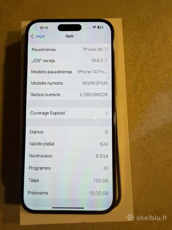 Parduodamas iPhone 14 Pro Max 128 GB Gold - nuotraukos Nr. 2
