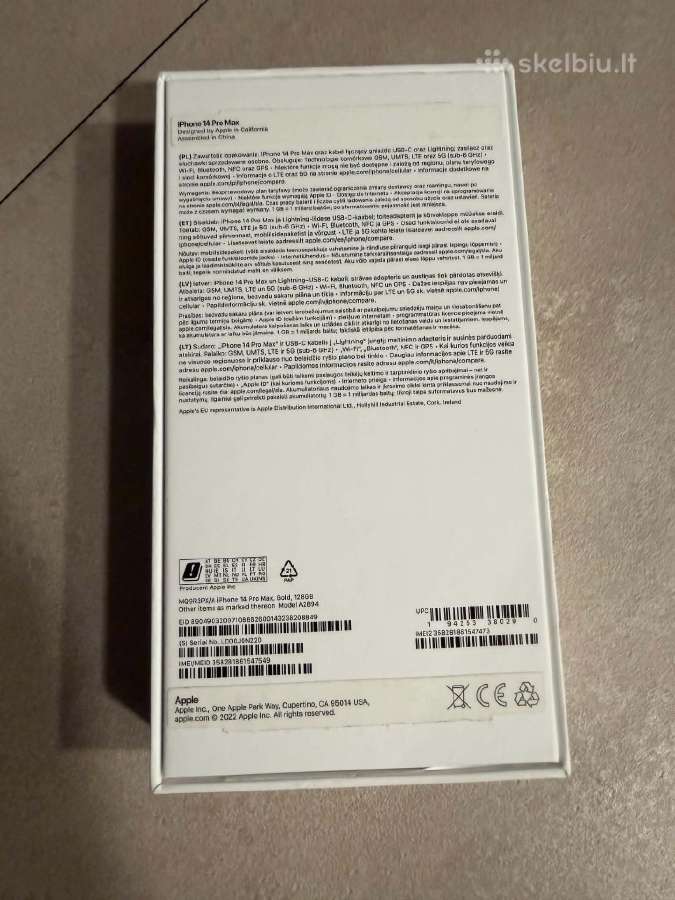 Parduodamas iPhone 14 Pro Max 128 GB Gold - nuotraukos Nr. 6