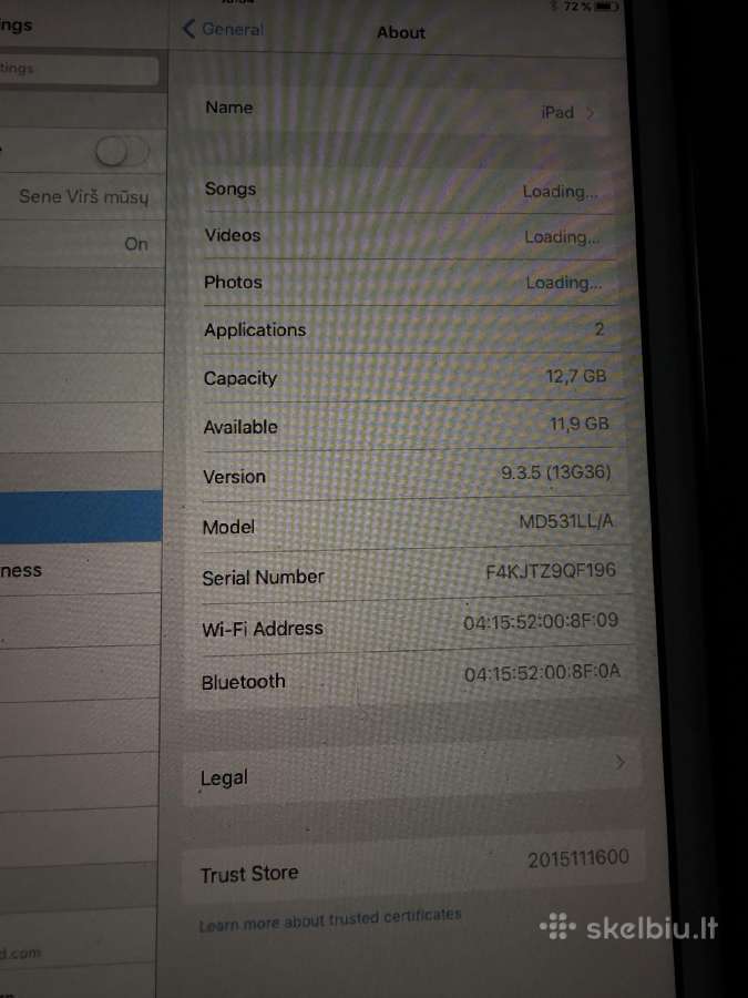 Apple iPad mini 1st Gen 16gb - nuotraukos Nr. 3
