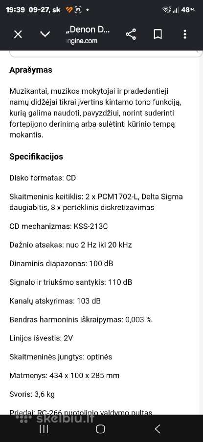 Denon komplektas. - nuotraukos Nr. 5