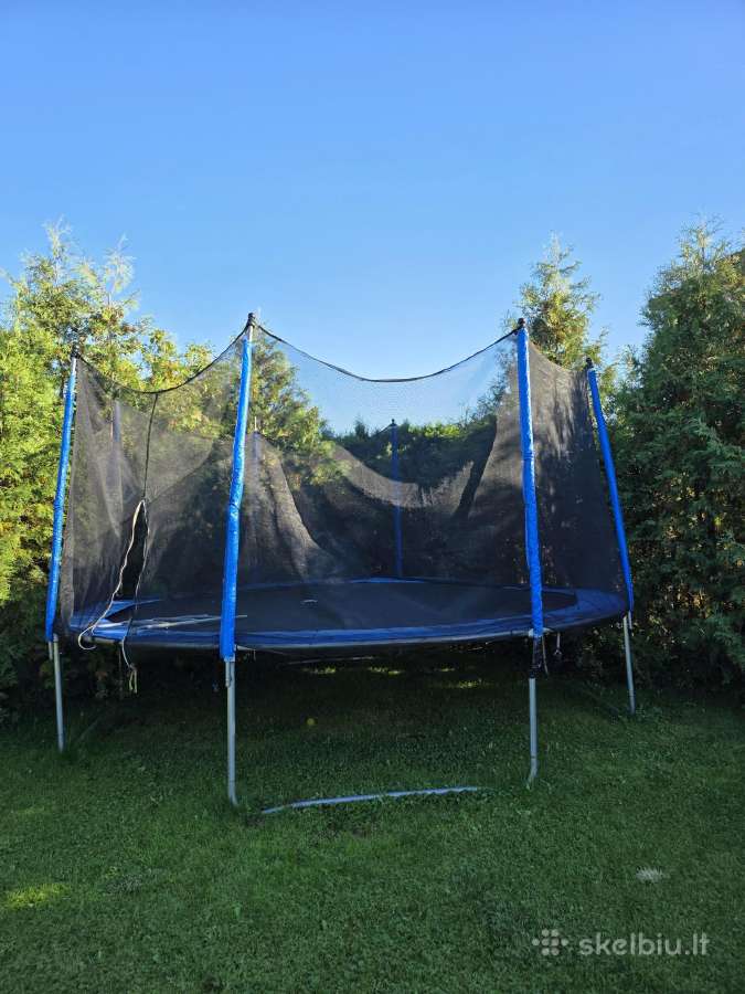 Batutas ~4,5 m su apsauginiu tinklu ir kopėčiomis - nuotraukos Nr. 2