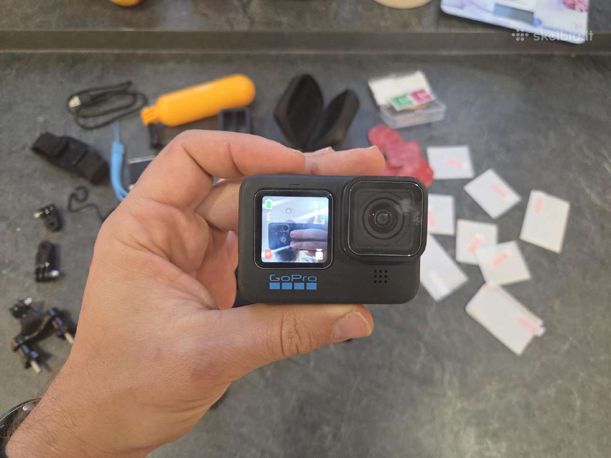 Gopro Hero 10 su 3 baterijom ir priedais - nuotraukos Nr. 2