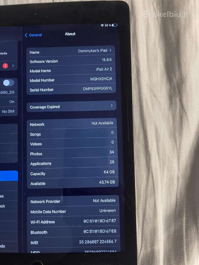 Apple iPad air 2 64gb - nuotraukos Nr. 3