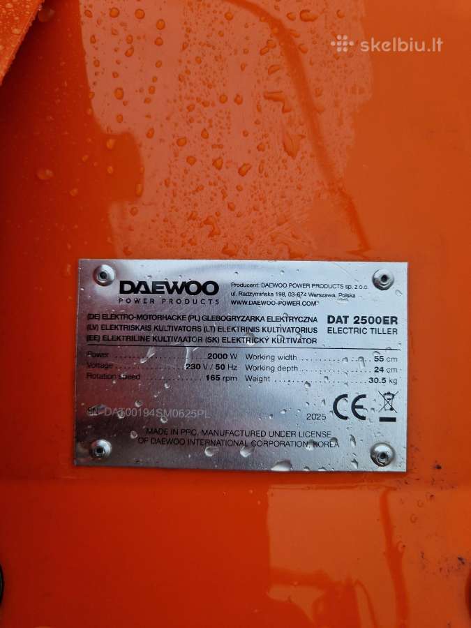 Elektrinis Kultivatorius Daewoo Dat 2500er - nuotraukos Nr. 5