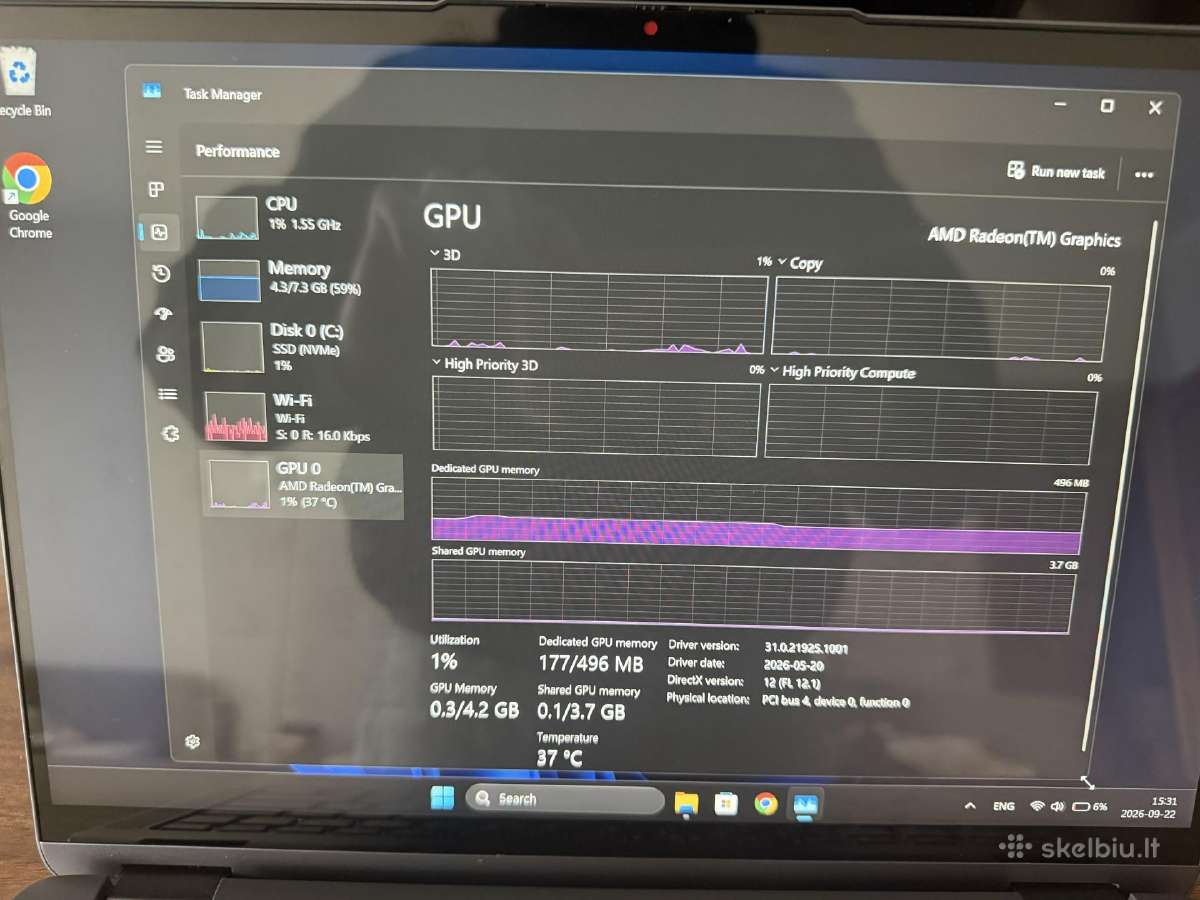Lenovo Ideapad Flex 5 Ryzen 5 5500u 512gb - nuotraukos Nr. 11