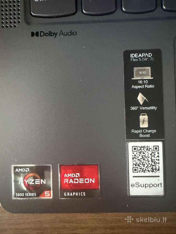 Lenovo Ideapad Flex 5 Ryzen 5 5500u 512gb - nuotraukos Nr. 3