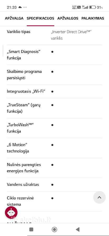 Parduodu LG skalbimo mašiną - nuotraukos Nr. 4