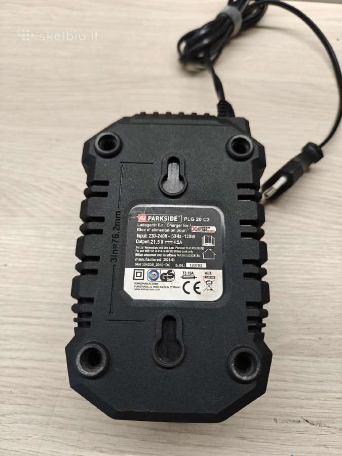 Parkside įkroviklis pakrovėjas 4.5a - nuotraukos Nr. 2