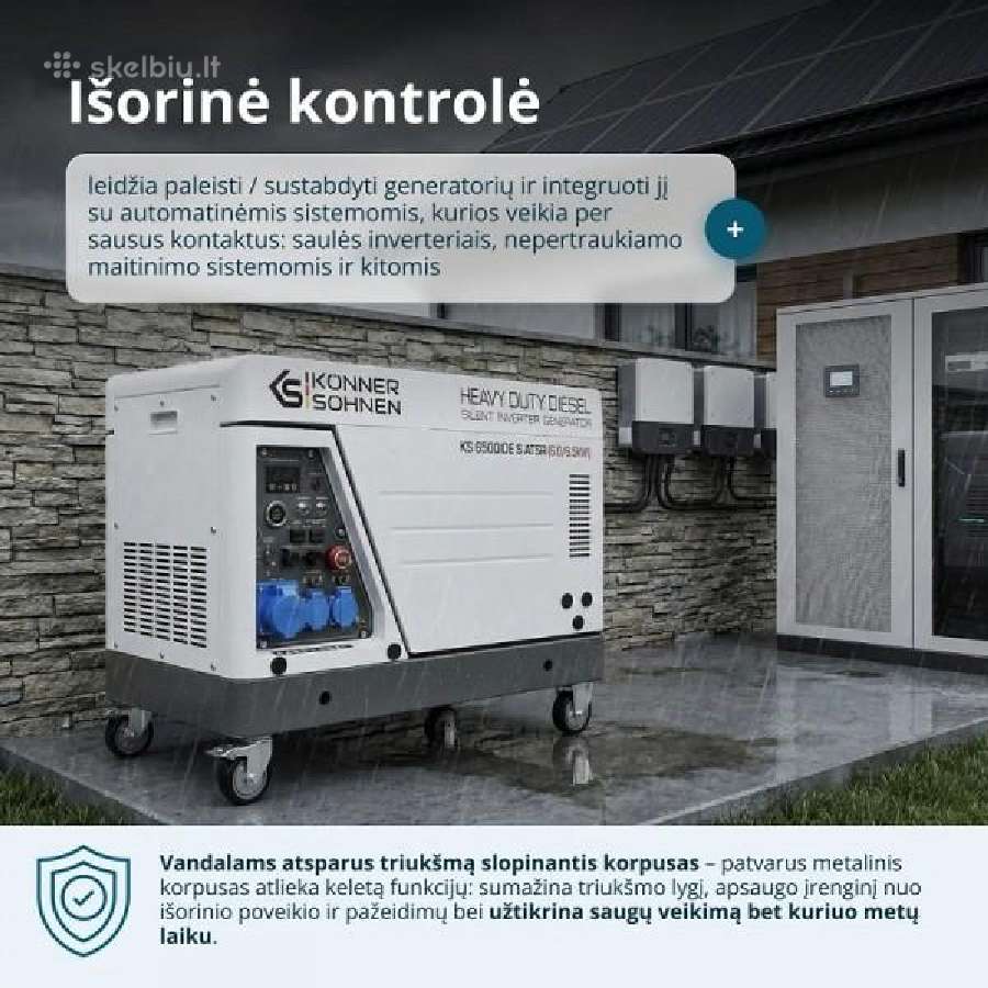 Dyzelinis inverterinis generatorius Ks 6500ide S - nuotraukos Nr. 3