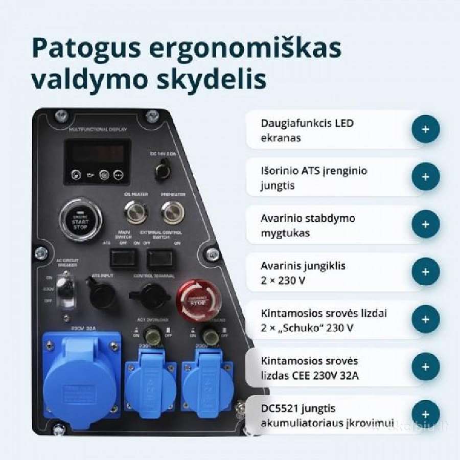 Dyzelinis inverterinis generatorius Ks 6500ide S - nuotraukos Nr. 5