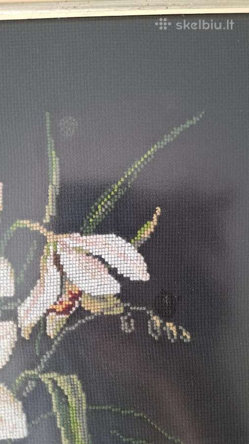 Siuvinėtas paveikslas "Baltosios orchidėjos" - nuotraukos Nr. 8