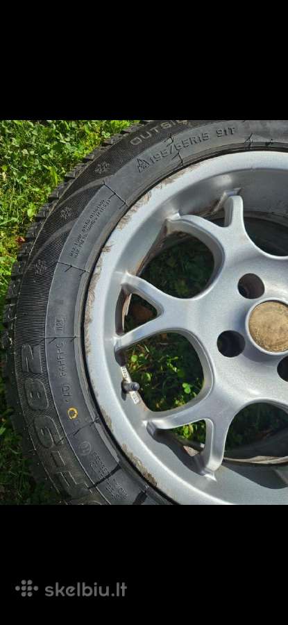 Ratlankiai r15 4x100 su padangomis 195/65 - nuotraukos Nr. 2