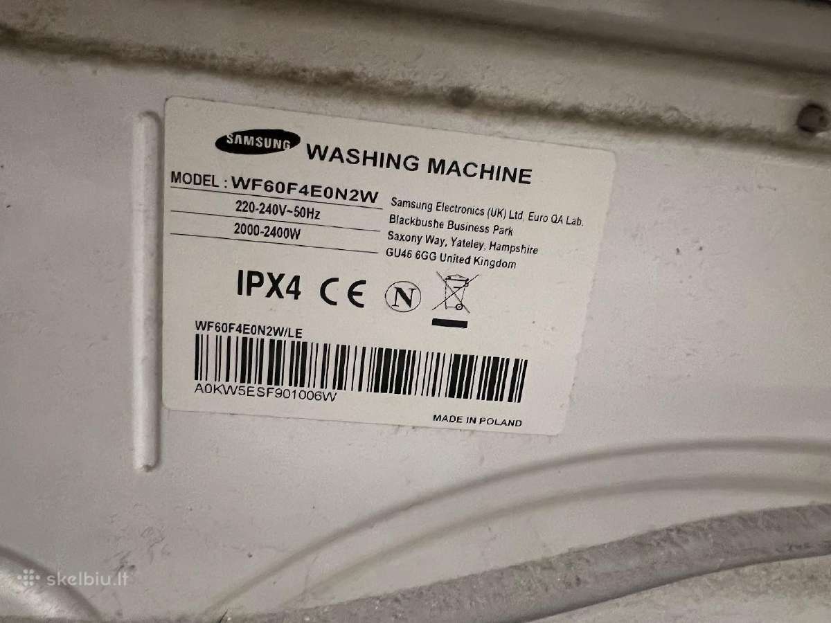 Skalbimo Masina Samsung Wf60f4e0n2w - nuotraukos Nr. 3