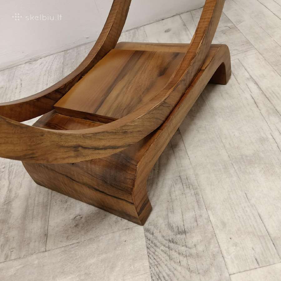 Senas medinis art Deco gėlės stovas - nuotraukos Nr. 12