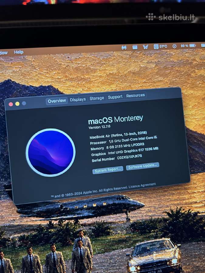 MacBook air 2018 13inch - nuotraukos Nr. 3