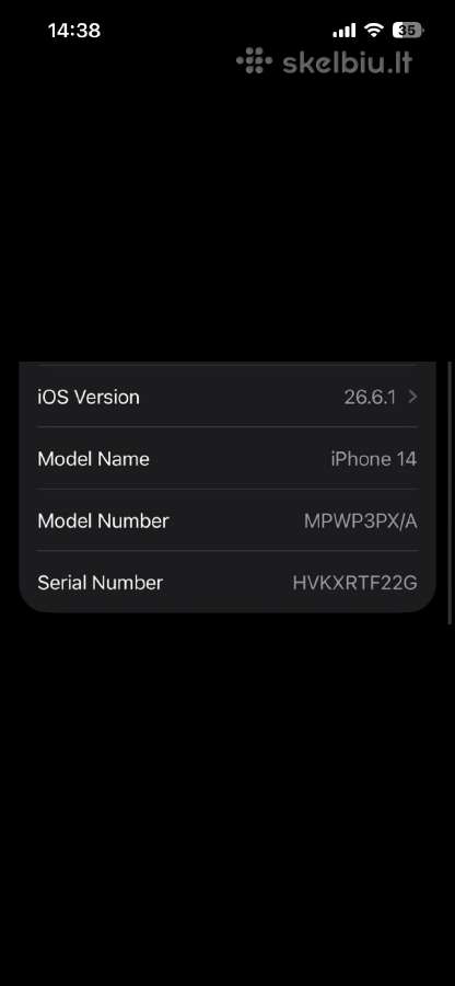 iPhone 14 256gb - nuotraukos Nr. 5
