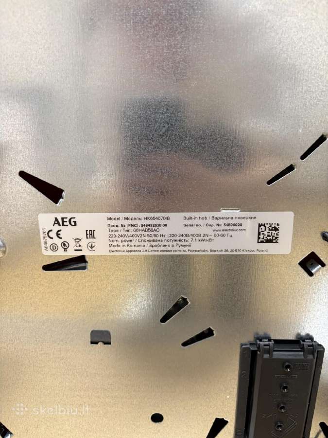Aeg elektrinė kaitlentė Нк654070ib - nuotraukos Nr. 2