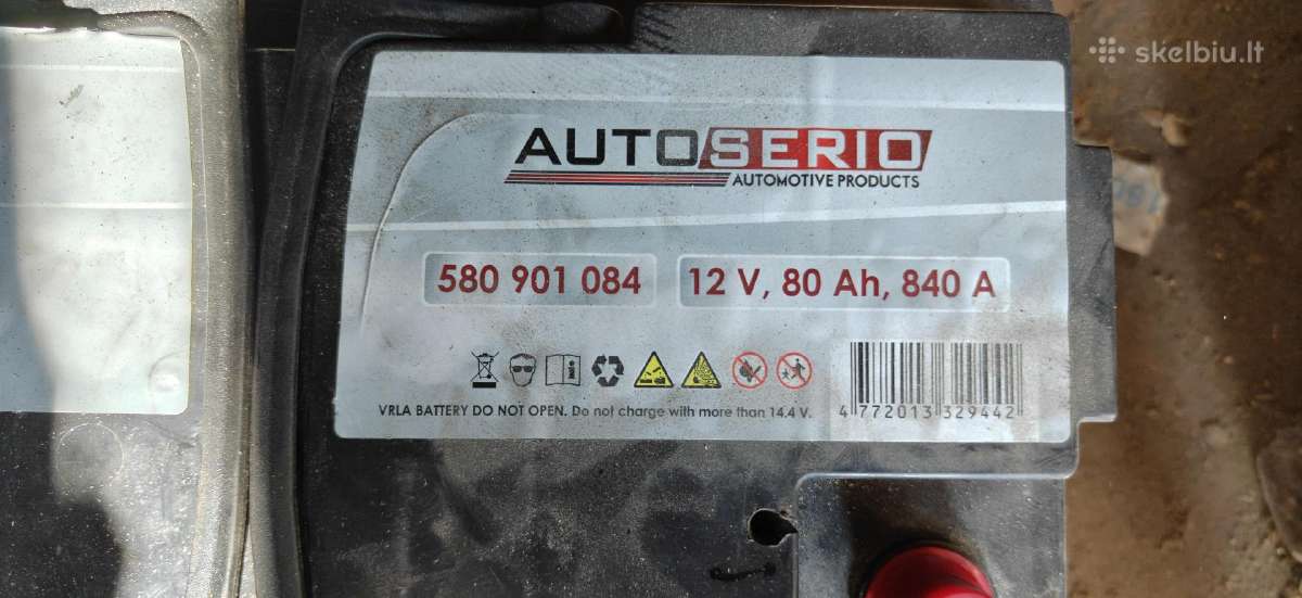 Autoserio 80ah 840a 310x175x190 Agm - nuotraukos Nr. 2