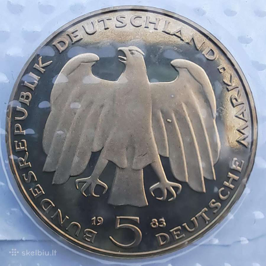 1983 Rytų Vokietija 5 markės - nuotraukos Nr. 2