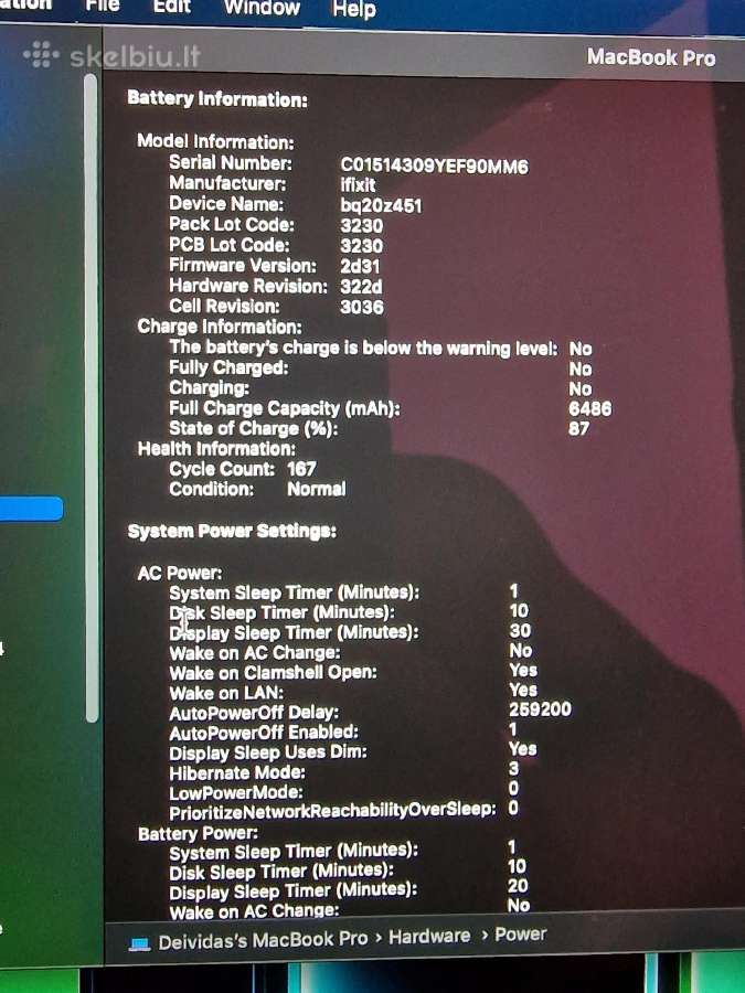 MacBook Pro 15, 2017, 16gb RAM, 500gb SSD - nuotraukos Nr. 5