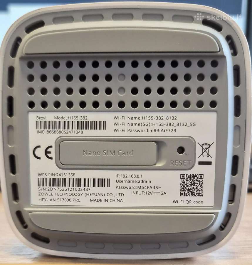 5G maršrutizatorius H155-382 Huawei / Zowee - nuotraukos Nr. 3