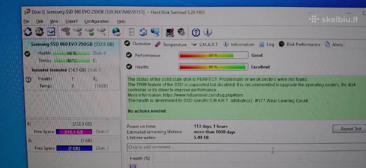 Hp - i5 4590s, 8gb RAM, 250gb SSD - nuotraukos Nr. 6